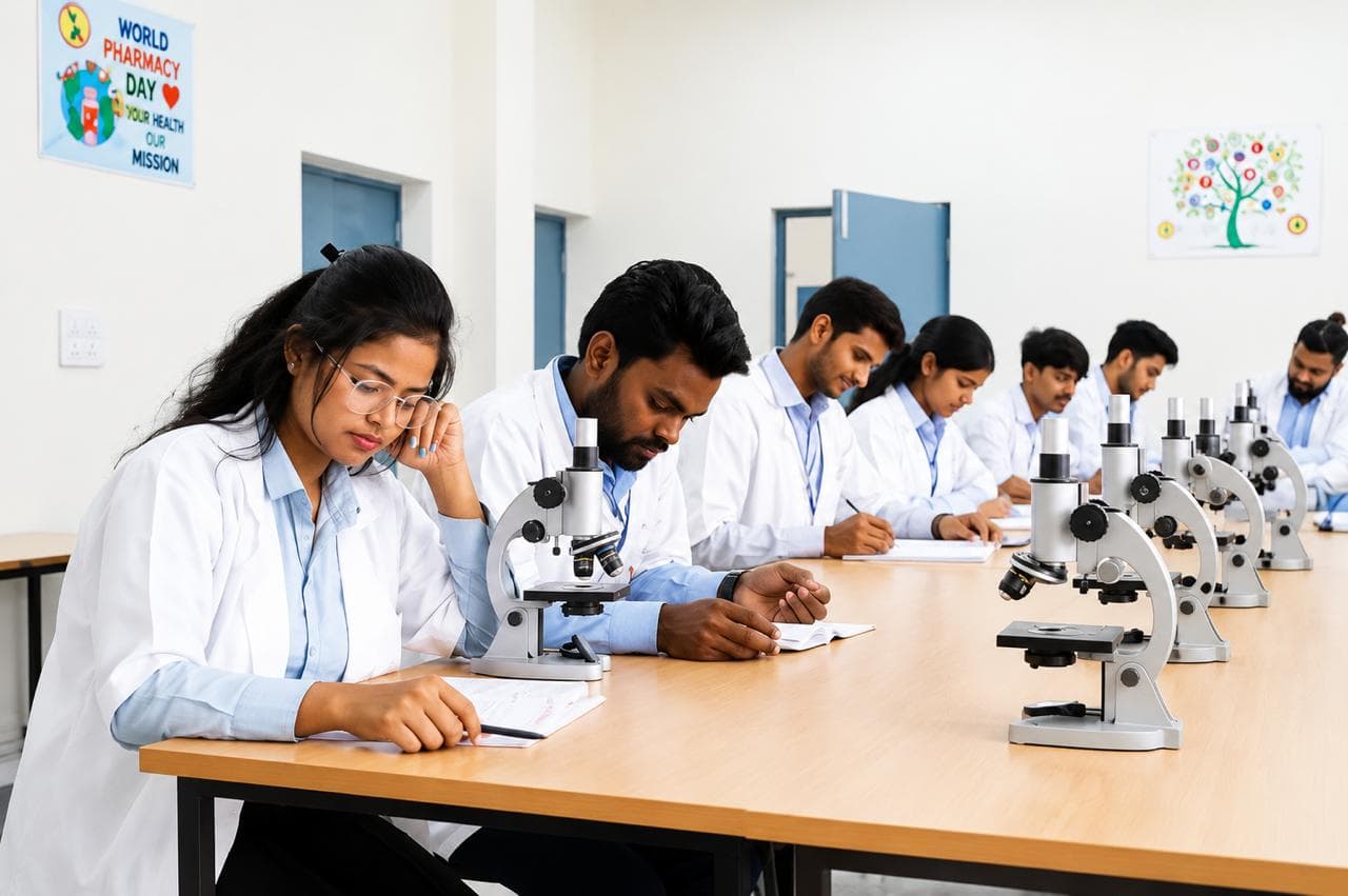 Top B Pharm students at Ishan Pharmacy College Greater Noida