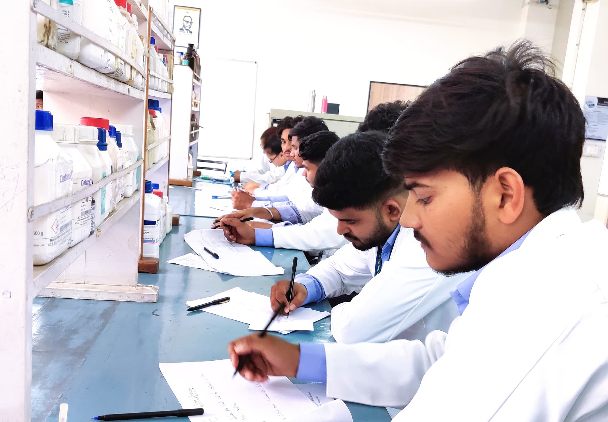 Pharmacognosy lab in session