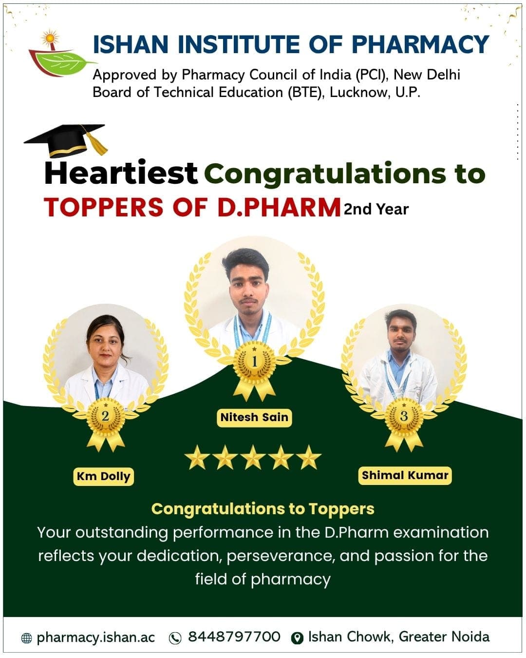 Celebrating Academic Excellence at Ishan Institute of Pharmacy