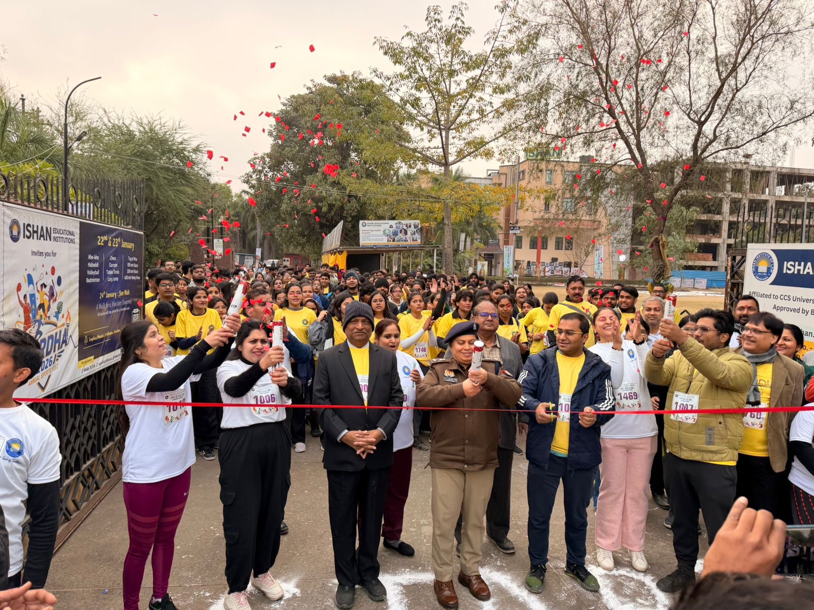 5 km Walkathon - Spardha Inter-College Sports Fest at Ishan Institute of Pharmacy